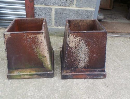 Salt glazed chimney pots GU234